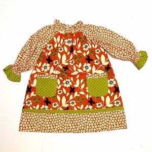 Jelly the Pug Peasant Dress Cotton Long Sleeve Pockets size 2T New